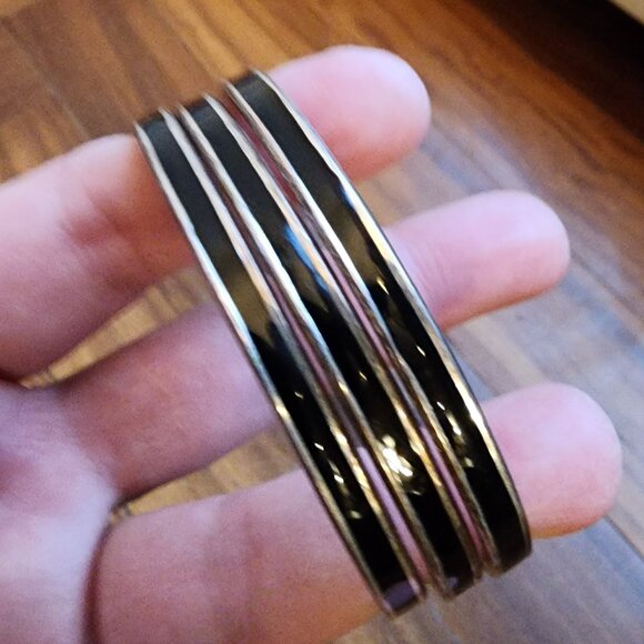 Etsy Black/Gold Bangle Bracelet Set - Picture 7 of 14